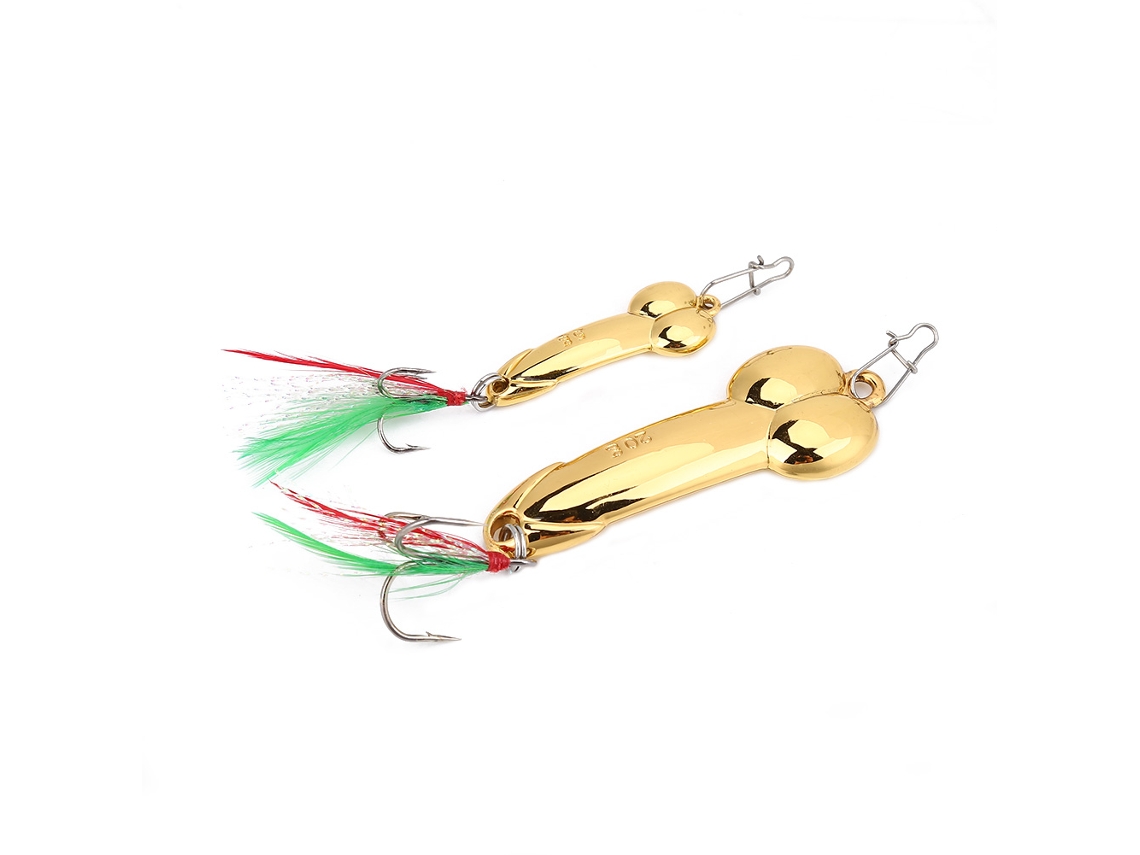 Kit Iscas de Pesca Metal 2pcs com Gancho