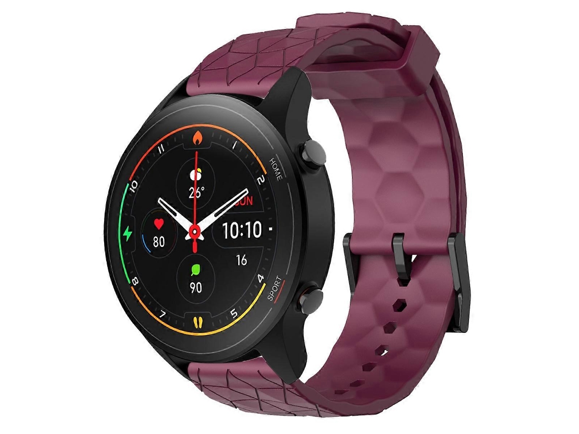 Pulseira De Silicone De Cor Sólida Com Estampa De Futebol Para Xiaomi Mi Watch S1 Pro 22mm