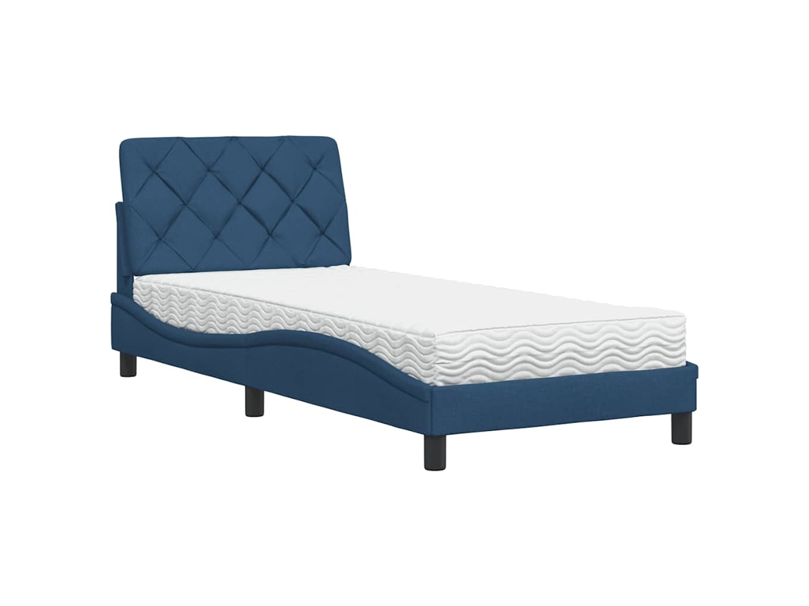 Cama com Colchão 80x200 Cm Tecido Azul MAISON EXCLUSIVE