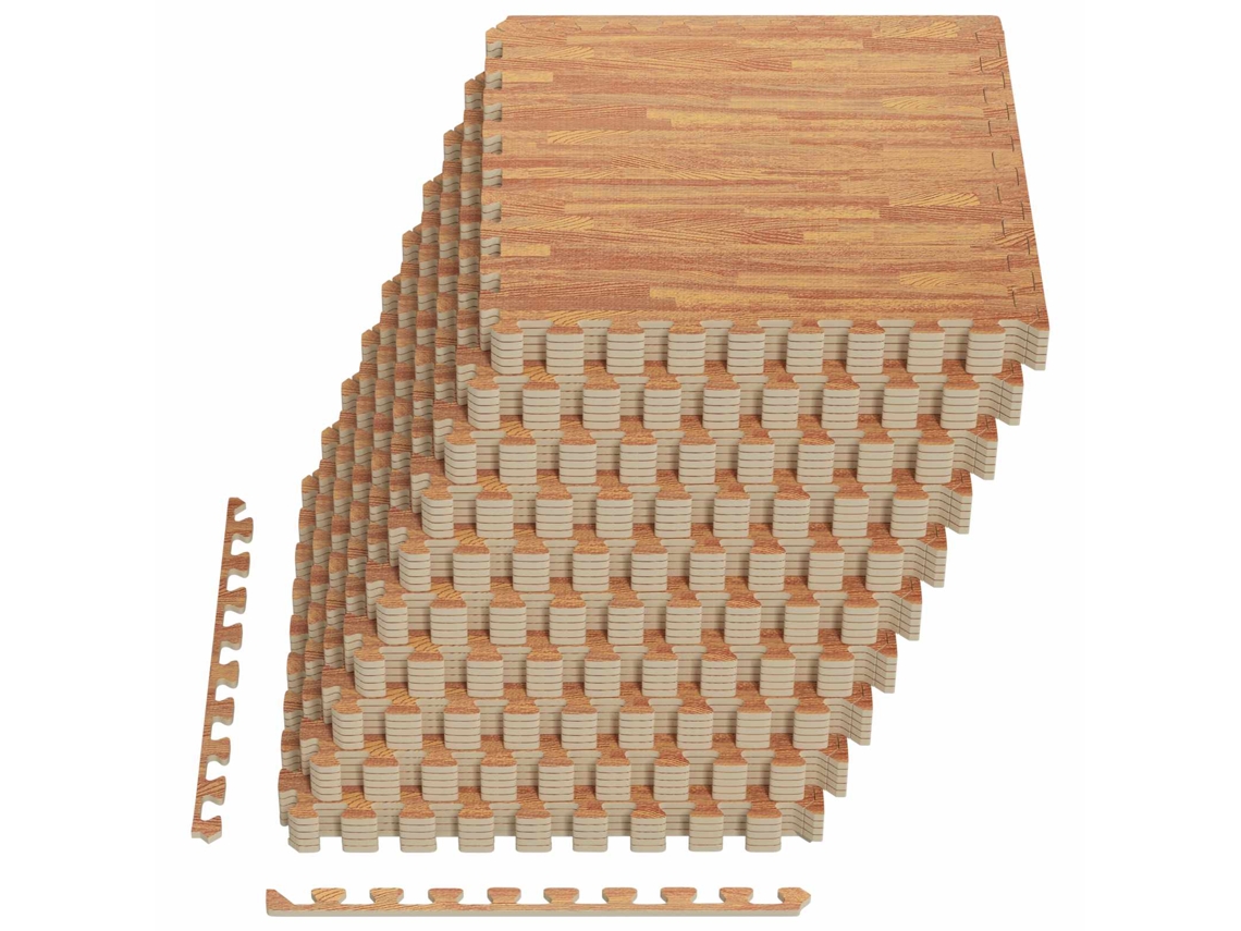 Conjunto 50 Tapete Para Piscina Vidaxl Castanho Espuma (18 M²)