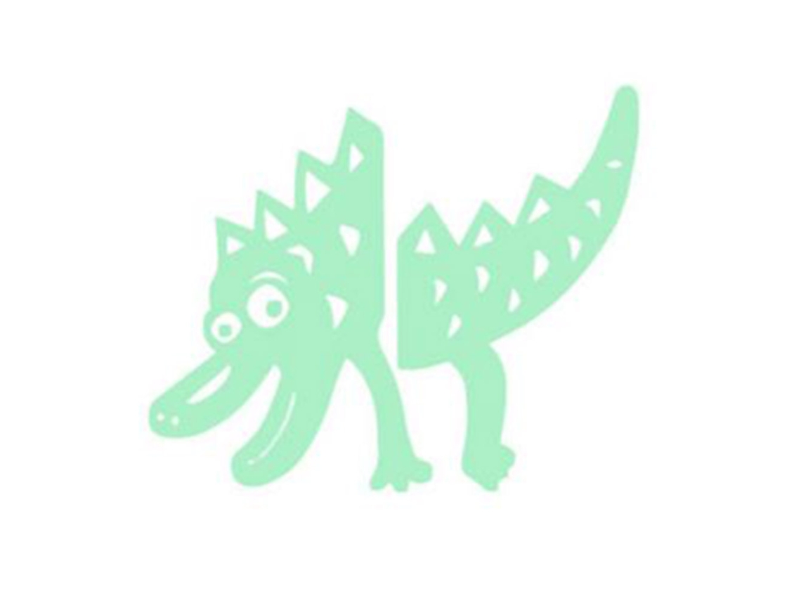 Calcomanía de Parede Crocodilo Luminosa na Escuridão para Decoração de Interruptores em Sala e Quarto