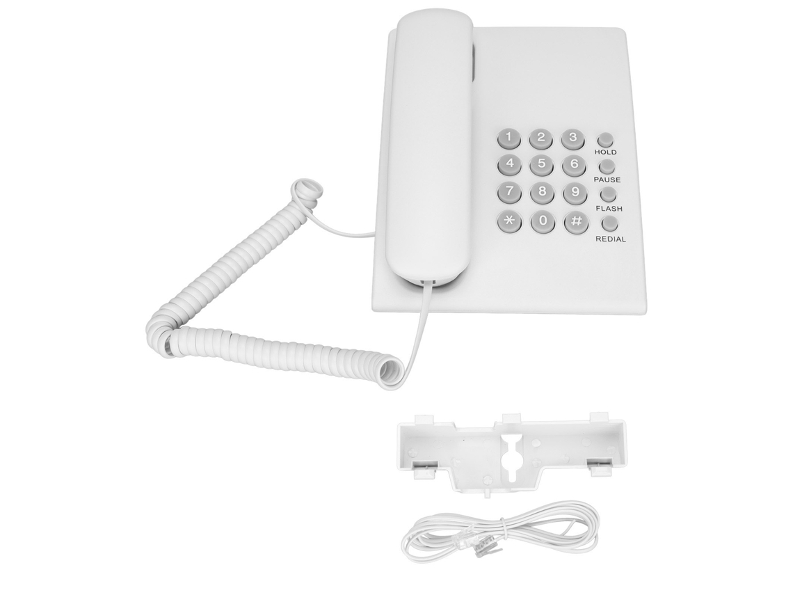 Telefone Fixo Com Fio Para Mesa E Parede Com Redial Número Último Para Lar E Hotel