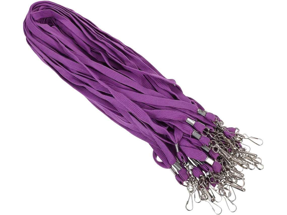 Nuobesty Conjunto De 50-porta Crachás De Poliéster Roxo Funcionários Com Design Plano E Confortável E Gancho