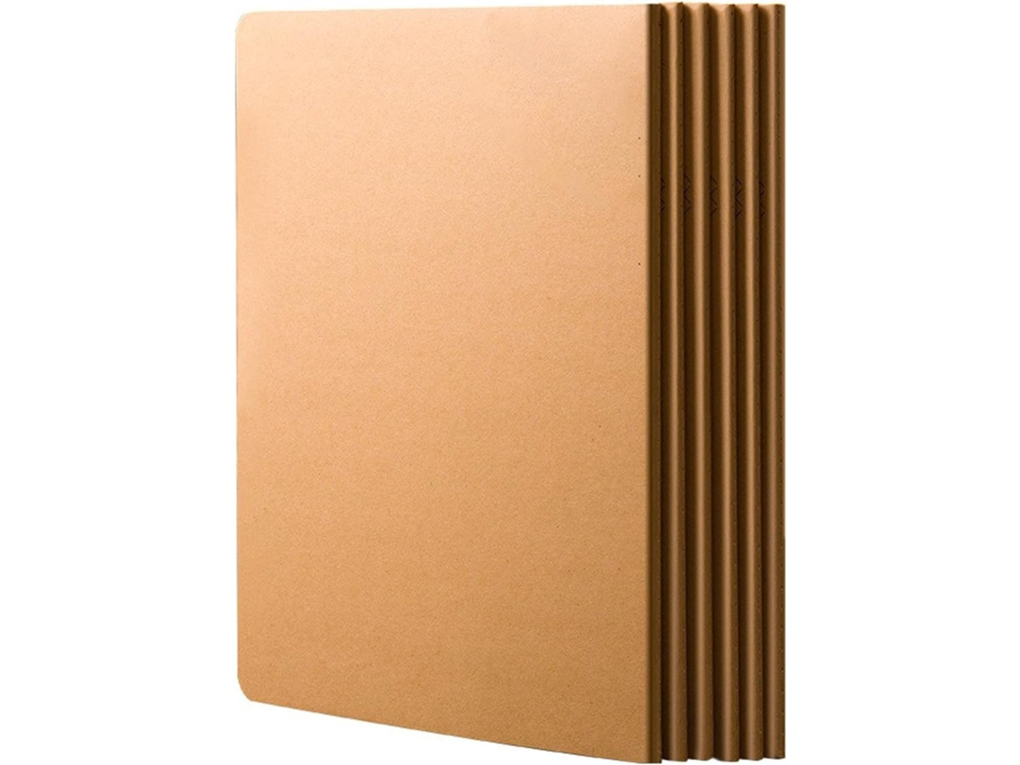 Conjunto de 6 Cadernos de Capa Dura Tamanho B5, 36 Páginas por Caderno, com Folhas Soltas. SFUSHOS
