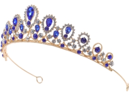 Tiara Barroca Em Formato De Lágrima Com Strass, Faixa De Cabelo Leve Para Noiva.