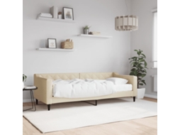 Vidaxl Sofá-cama Com Colchão 80x200 Cm Tecido Cor Creme