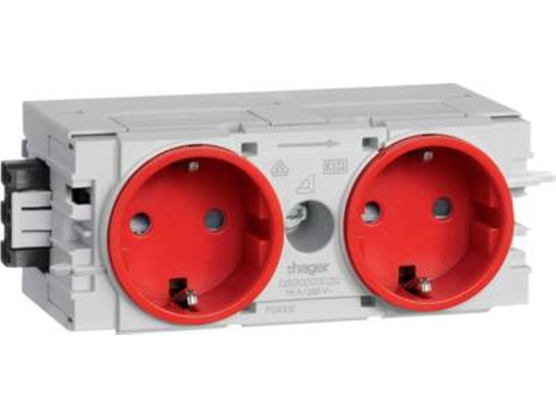 Módulo de encaixe para canaleta de parapeito 120 x 50 x 61 mm GS20003020 1 peça vermelho tráfego (GS20003020) Hager (b XHXT)