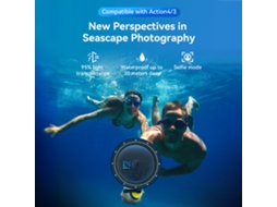 2026 puerto de Cúpula Impermeable para Dji Osmo Action 3/4, Lente Gran Angular para Buceo