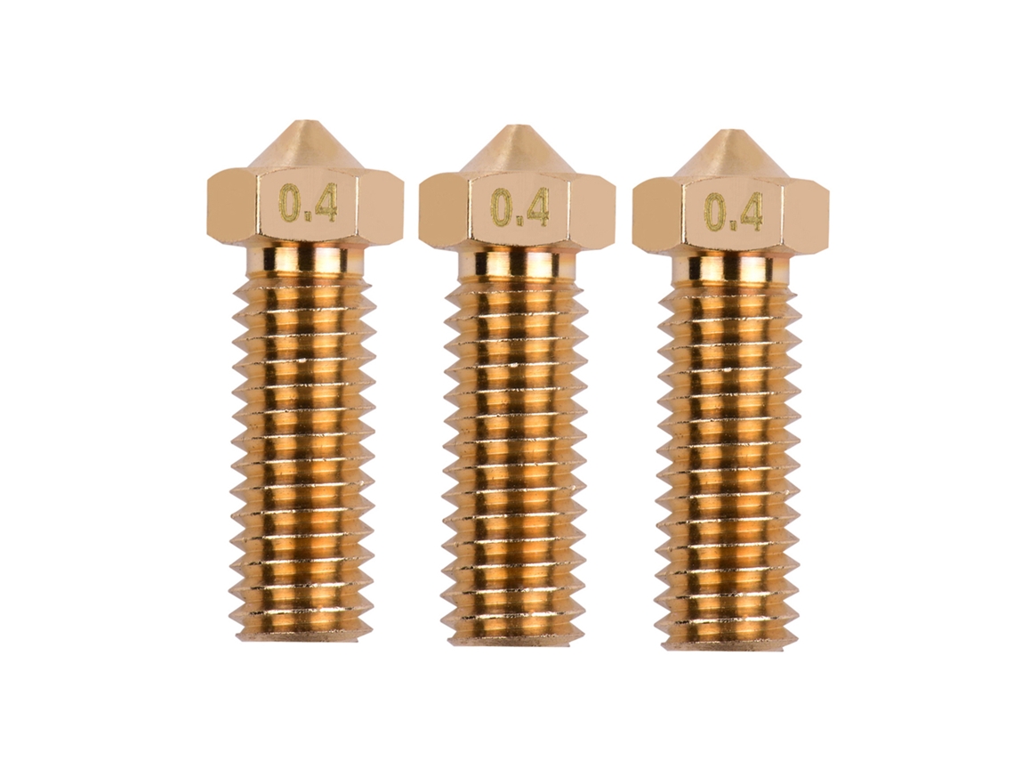 Bico De Extrusor De Latão Volcano M6 0.4mm Para Impressora 3d Sidewinder X1 Tevo 1.75mm Filamento 3pcs
