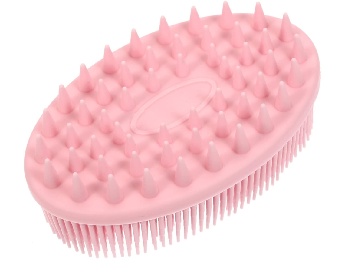 Lurelia Acessório De Duche Com Escova De Banho Para Bebé, Dupla Face, Massagem Suave E Cor Rosa