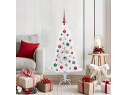 Vidaxl Árvore De Natal Artificial Com 150 Leds Branco 120 Cm Pvc E Aço