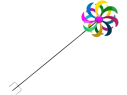 Moinho De Vento Colorido Para Decoração De Jardim, Catavento Para Meninos E Meninas, Fácil Instalaçã
