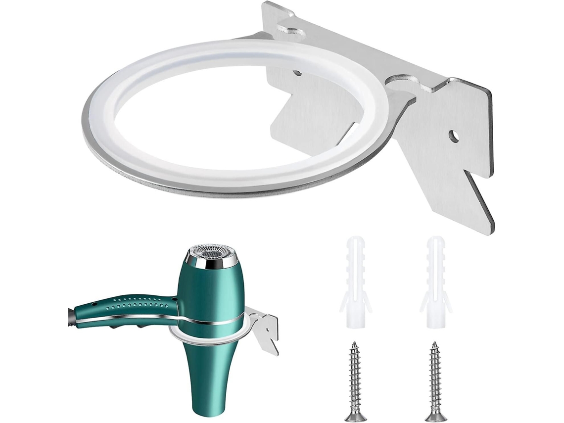 Suporte para Secador de Cabelo em Aço Inoxidável na Pare Quartos, Banheiros GOKOCO