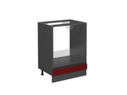 Armário de forno VICCO R-Line, Vermelho, 60 cm, PT Carvalho