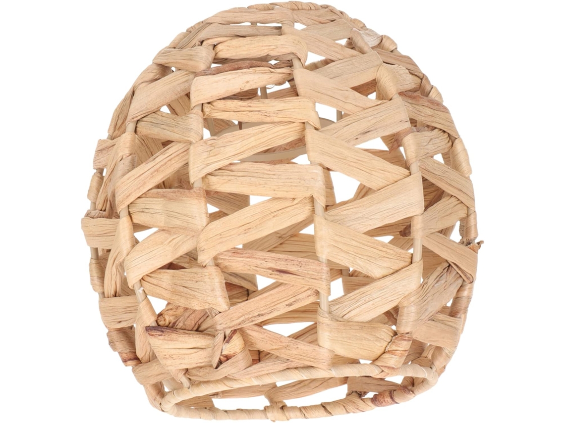 Lustre De Fibra Vegetal Trançada Certificada, Difusor De Luz Natural, Luminária Suspensa Rústica.