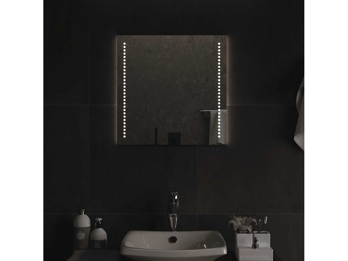Vidaxl Espelho De Casa De Banho Com Luzes Led 50x50 Cm