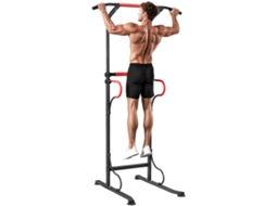 Estação de Exercício Power Tower com Altura Ajustável, 171-219cm, Preto Vermelho | S/MARCA