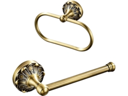 Conjunto Genérico De Porta Papel Higiênico E Toalha Em Bronze Antigo, Acessórios Retrô Para Banheiro, Acessórios De