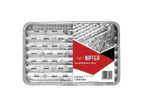 Placa De Cozimento Para Churrasco Nipter Retângulo Alumínio Pacote De 75 Placas 34,1 X 22,9 Cm