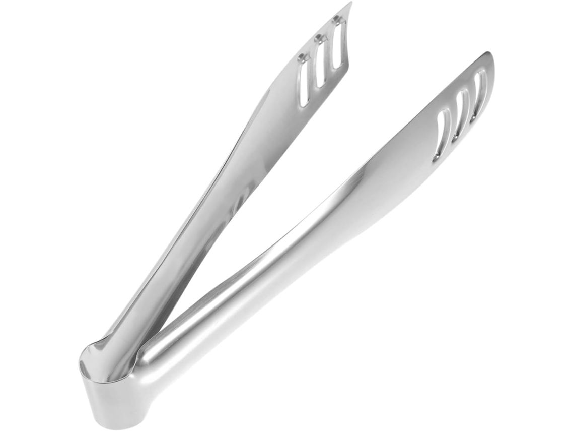 Pinça De Cozinha Cabilock Em Aço Inoxidável, Ergonômica E Perfurada Para Churrasco, Buffet E Camping, Leve E