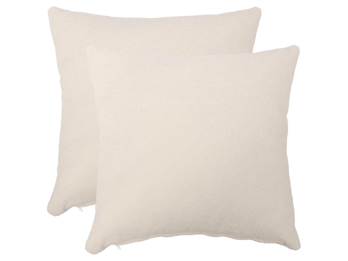 Vidaxl Capa Almofada 2 Pcs Heerlen Creme 55 X 55 Cm Bouclé