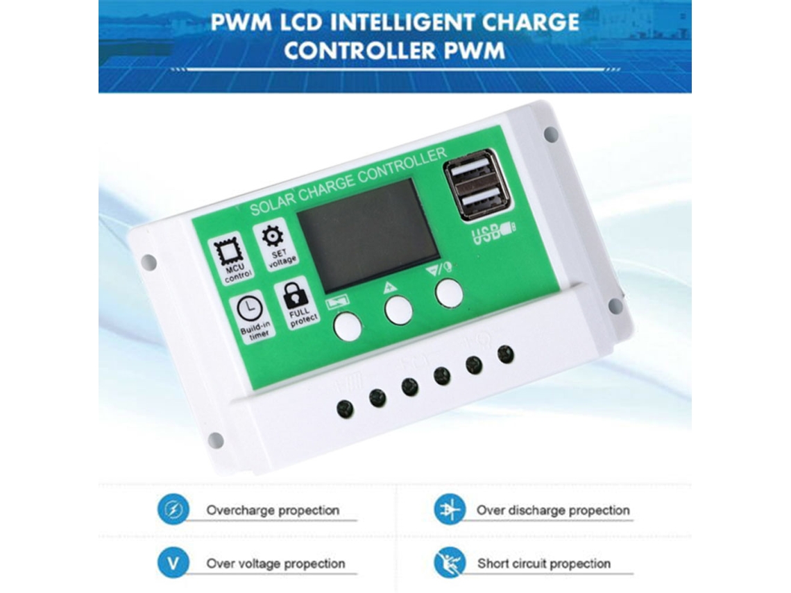 Kit Painel Solar 18v/25w Com Controlador 60a Usb Off Grid
