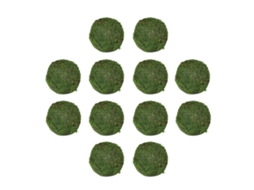 Pacote de 12 Bolas de Musgo Natural para Decoração 6cm LAXISCREED