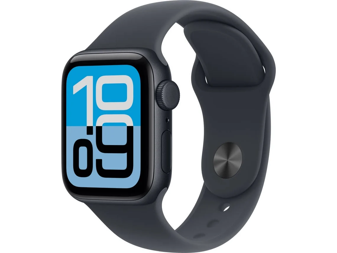 APPLE Watch SE 3 GPS + Cellular 40 mm Meia-noite Alumínio com Bracelete Desportiva Meia-noite (Tamanho S/M)