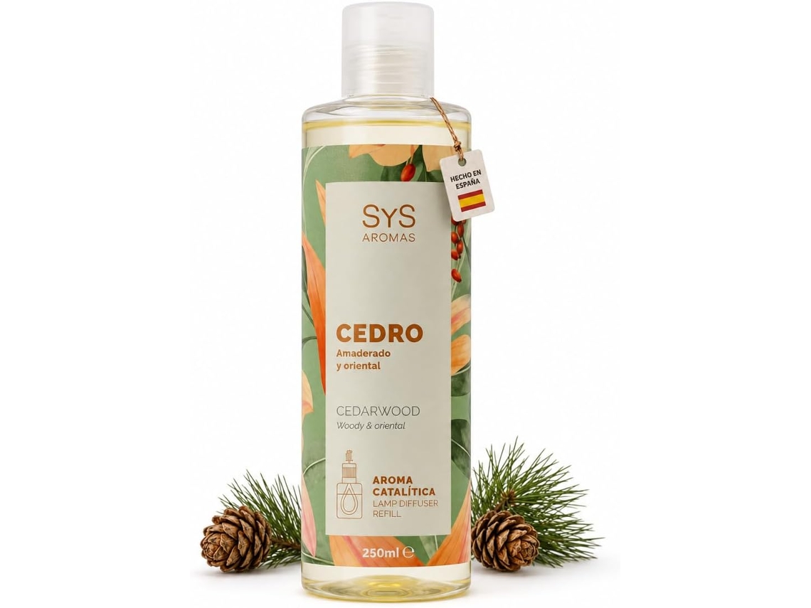 Pack 3 Recargas Sys Aromas Lâmpada Catalítica Cedro 250 Ml