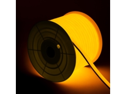 Fita Led Neon Regulável 220 V, Amarela, Semicircular, 180 Mm, 7,5 W/m, Corte A Cada 100 Cm, Ip67, À Medida 5 M