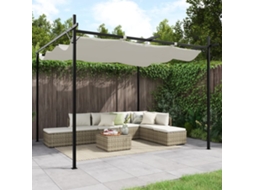 Vidaxl Pérgola Com Toldo Retrátil 295x292x230 Cm Cor Creme