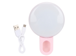Luz de selfie ajustável, mini, recarregável e portátil EOOCOO