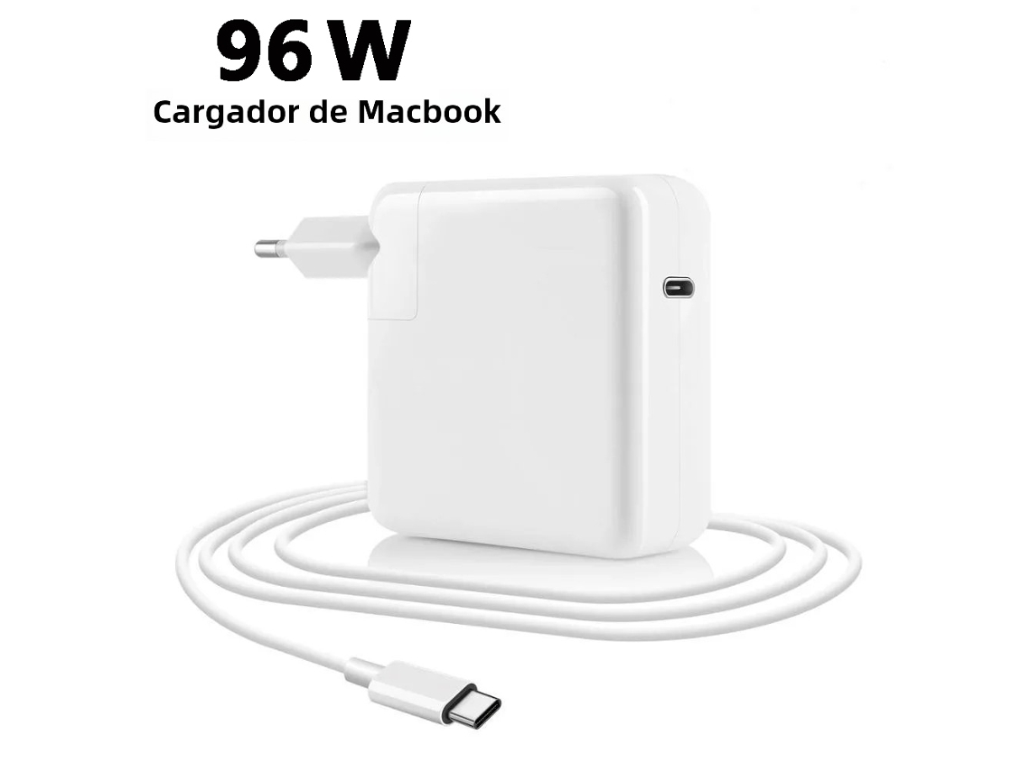 Carregador Usb-c De 96 W, Adaptador Compatível Com Macbook Pro De 16, 15 E 13 Polegadas, Compatível Com Type-c Pd