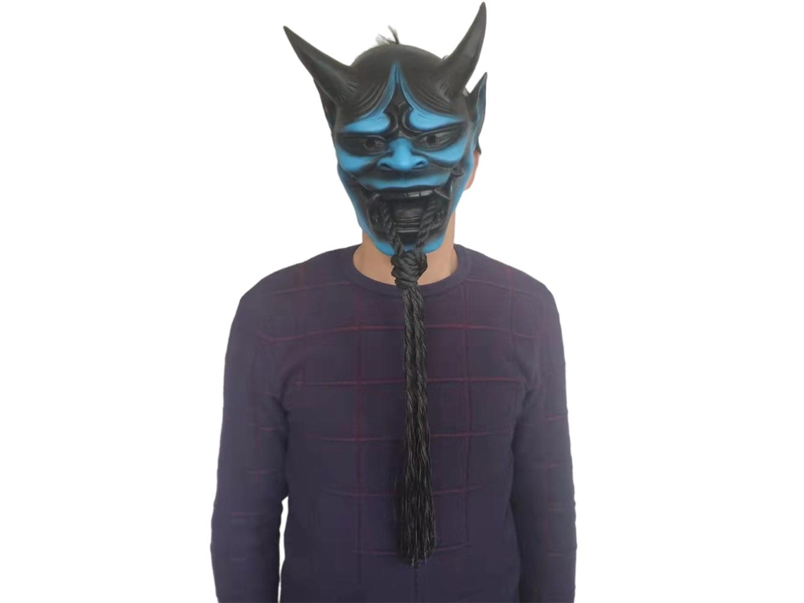 Primerox máscara Facial de Látex Cosplay Japonês Horror Halloween Carnaval Fantasia