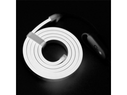 Fita Led Neon Flexível, 5v, Ip67, 1 M, Em Pvc, Acabamento Branco, Toque, Intensidade Regulável, Usb, Resistente À Água