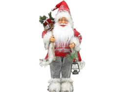 Estatueta De Papai Noel De 46 Cm Carregando Uma Lanterna Para Decoração |