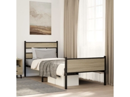 Estrutura Cama S/ Colchão Derivados De Madeira Carvalho Sonoma