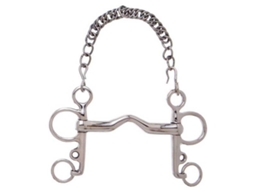 Bit de Porta de Bocal Grosso Pelham Prateado 12.5 Cmsefton