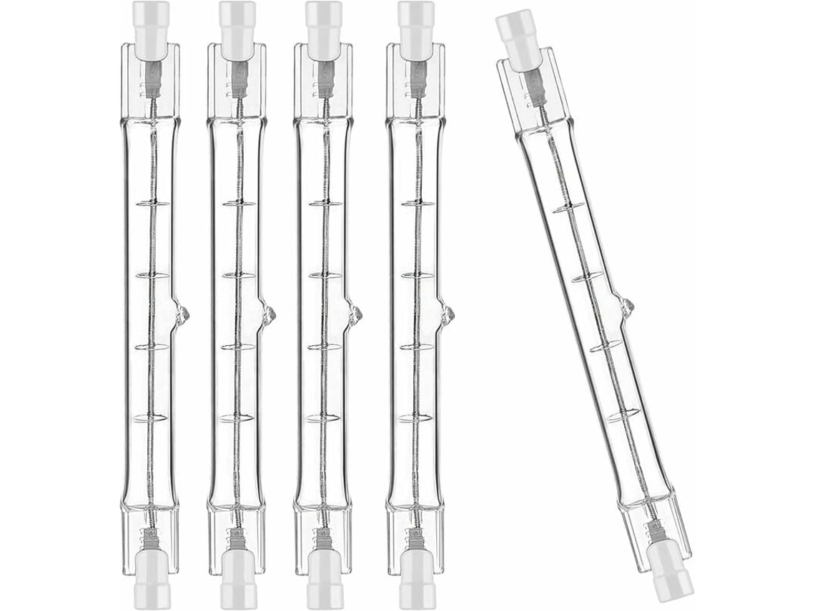 Lâmpada Halógena T3 R7s 118 Mm 230 V, Alta Reprodução De Cores, 200 W, Branco Quente, 2700 K, Ângulo De Feixe De 360° Com Função Regulável, Sem Radiaç