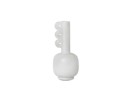 Jarra FERM LIVING (Ø 14 cm x A 30 cm - Grés - Branco)