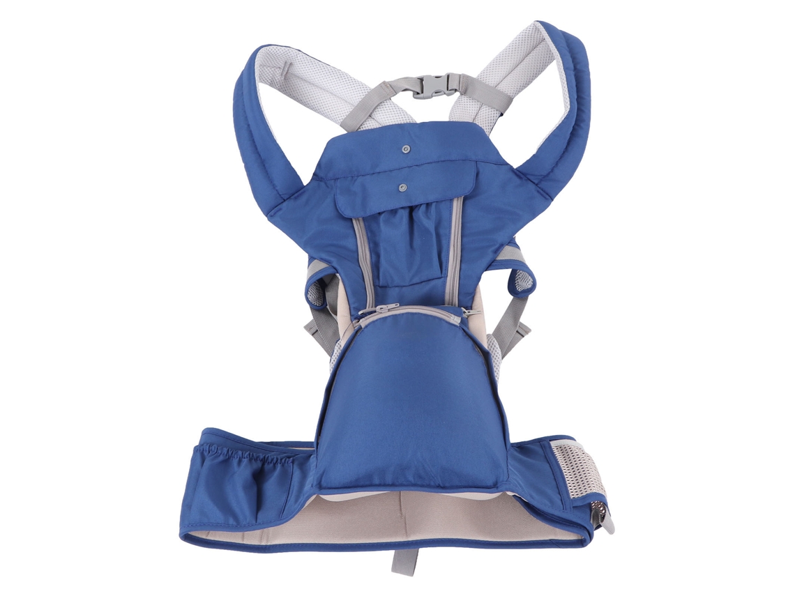 Mali porte bebê com Banco Lombar Ergonômico Respirável Multifuncional para Bebê e Criança Azul