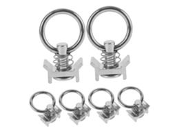Conjunto De 6 Ganchos De Aço Inoxidável Para Trilho, Com Encaixe Único E Anel Redondo, Fáceis De Transportar E Armazenar.