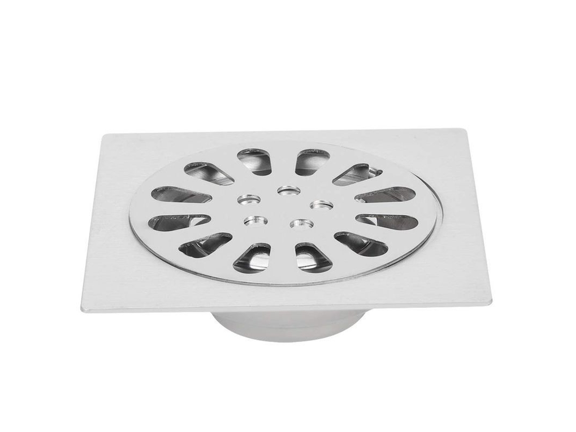 Desagüe de piso de zinc cuadrado, resistente a olores y corrosión, para baño y cocina | S/MARCA