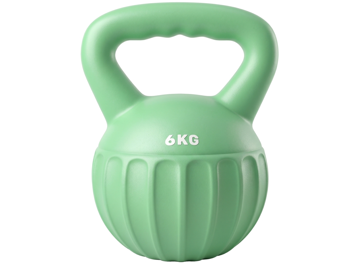 Kettlebell 6 Kg PONTOCASA, com Enchimento de Areia, 17x17x23 cm