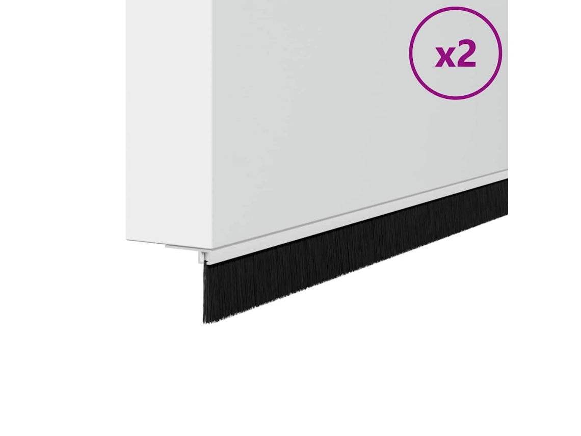Conjunto 2 Vedação Da Porta Vidaxl Branco Alumínio (100 Cm)