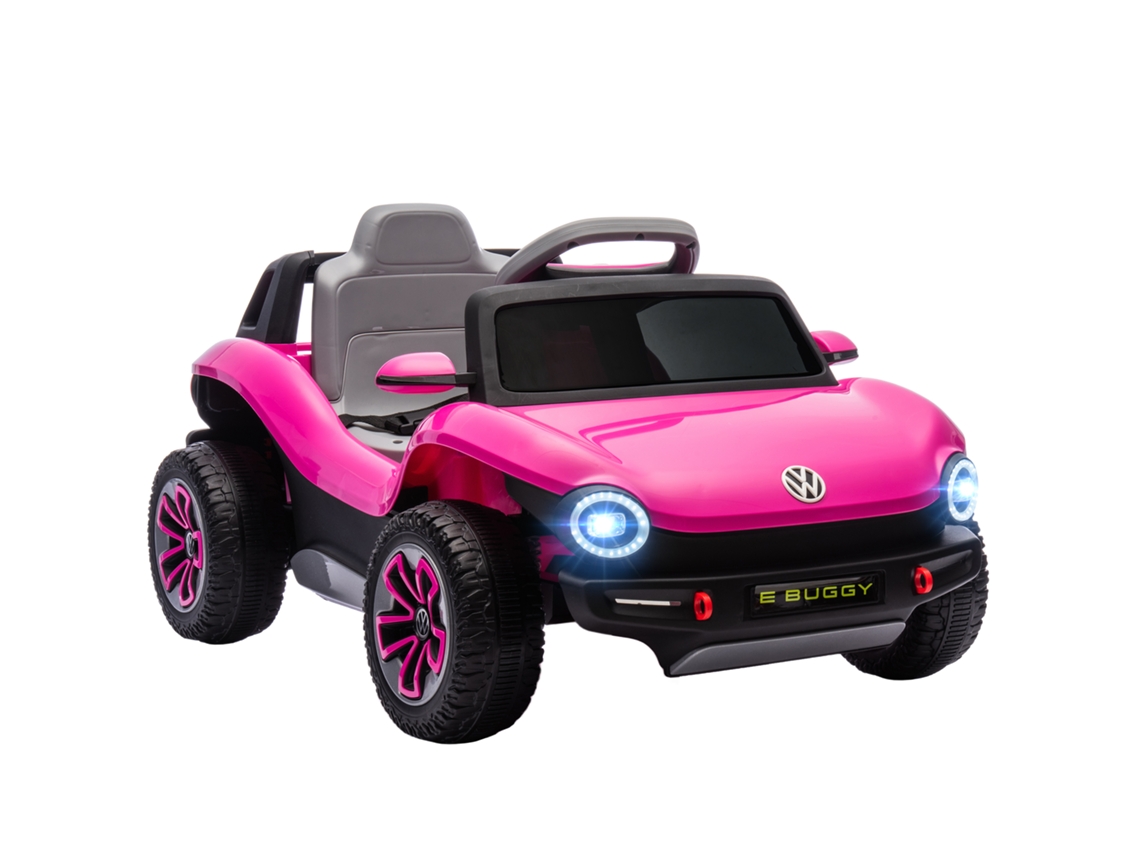 Carro Elétrico para Crianças +3 Anos Volkswagen E buggy 12v com Controle Remoto, Rodas 2.4 G com Suspensão Rosa Ge
