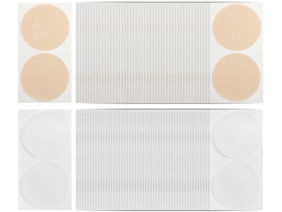 Tepelstickers 100 Pares - Cor Da Pele/branco - Diâmetro 3,5 Cm - Respiração - Leve - Confortável - Patchs De Mama