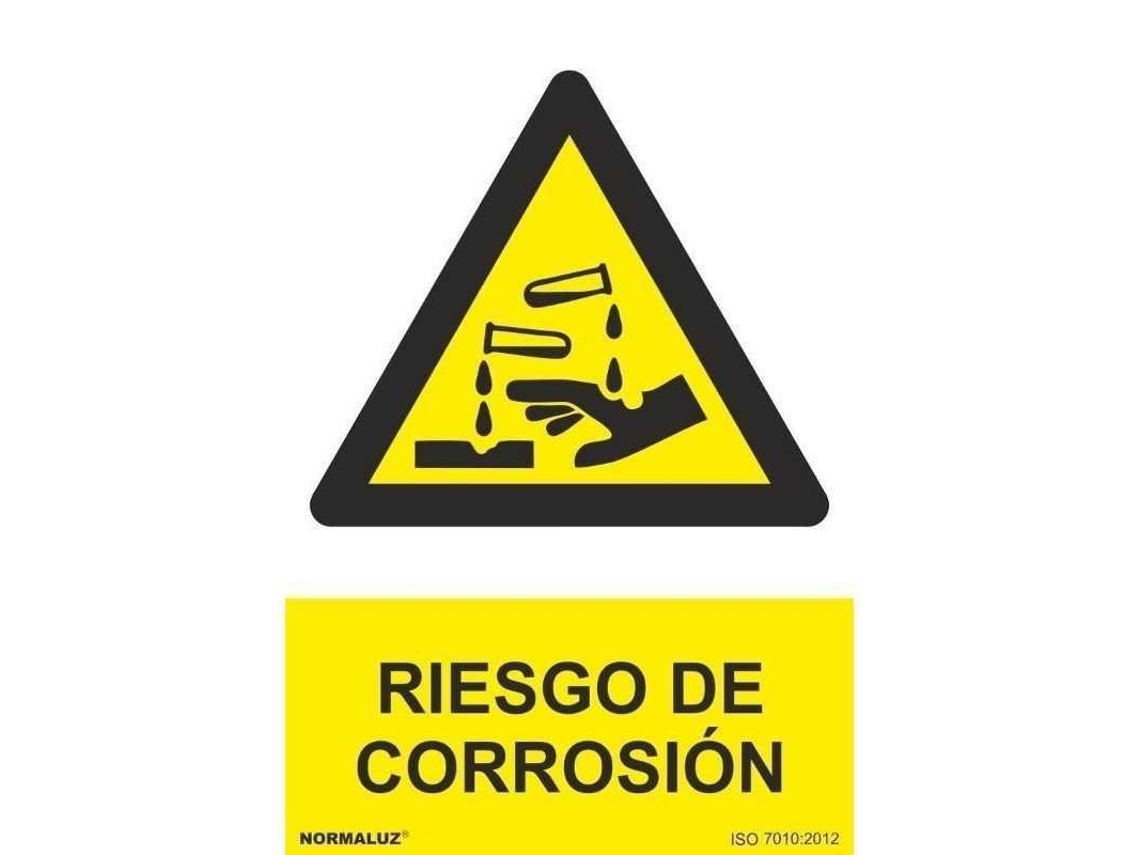 Señal Peligro Riesgo De Corrosion Pvc Rd30003 Normaluz