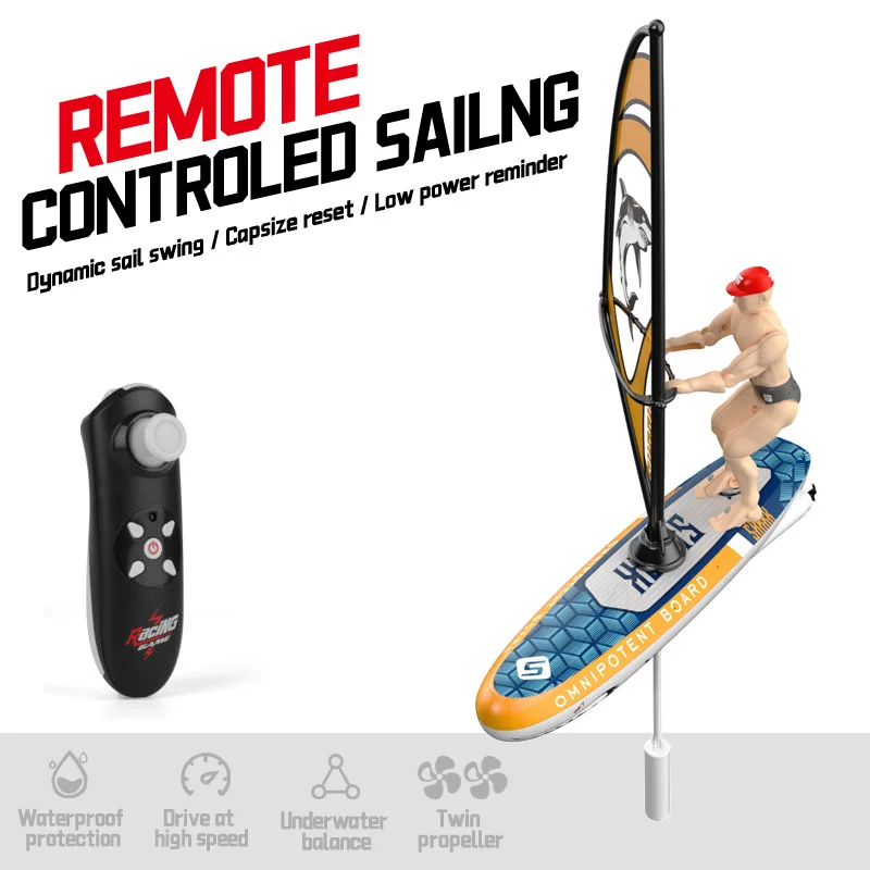 Barco de Controle Remoto, Brinquedo Aquático, Adequado para Banheiras e Piscinas, Modelo Realista. MDUG (roxo)