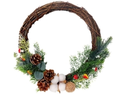 Guirlanda de casamento natural em rattan, guirlanda de decoração DIY, material para guirlanda para porta de casa.